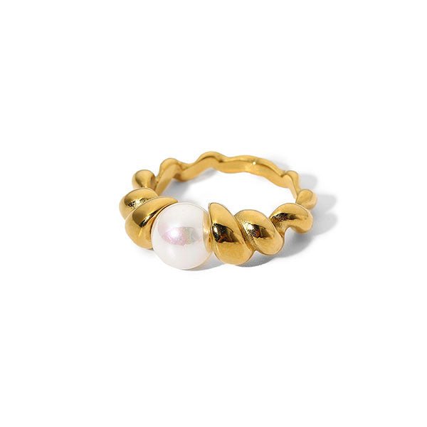 Entwined Perlen Ring | Gold - Celestia