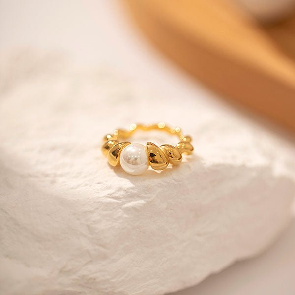 Entwined Perlen Ring | Gold - Celestia